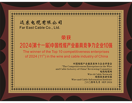 中國(guó)線纜產(chǎn)業(yè)最具競(jìng)爭(zhēng)力企業(yè)10強(qiáng)